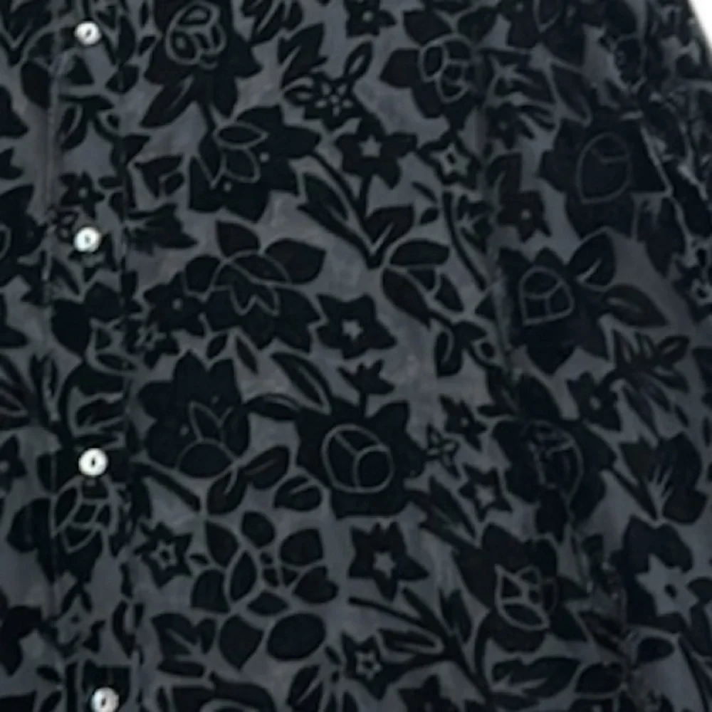 Suchada slik blend button up burnt velvet tunic blouse 3x whimsigoth,, gothic - Picture 9 of 9